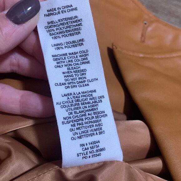 NWT Avec Les Filles Faux Leather Jacket - Picture 9 of 10